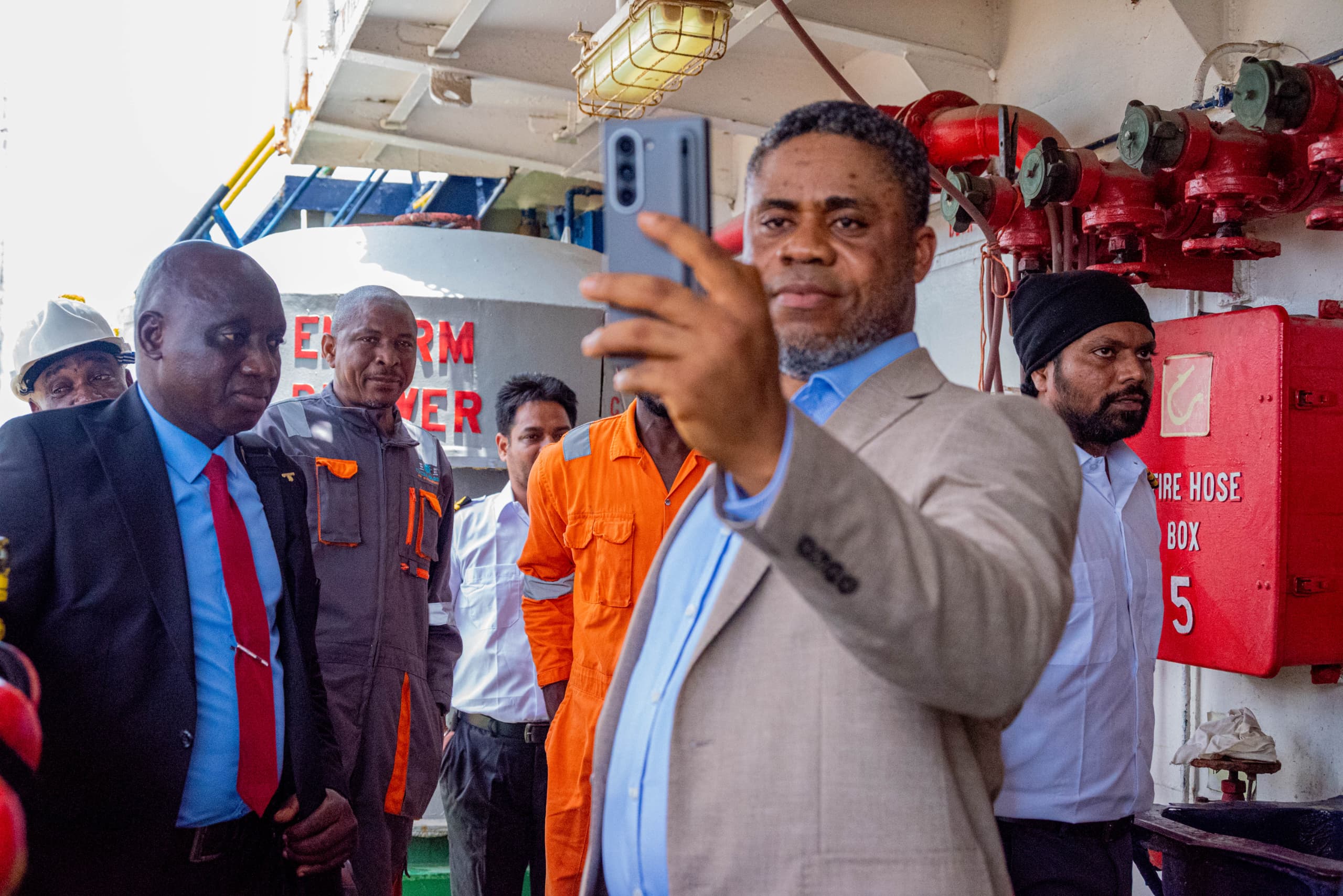 Iyk Edwin Anyadigibe inspecting engineering projects at Viscosupport