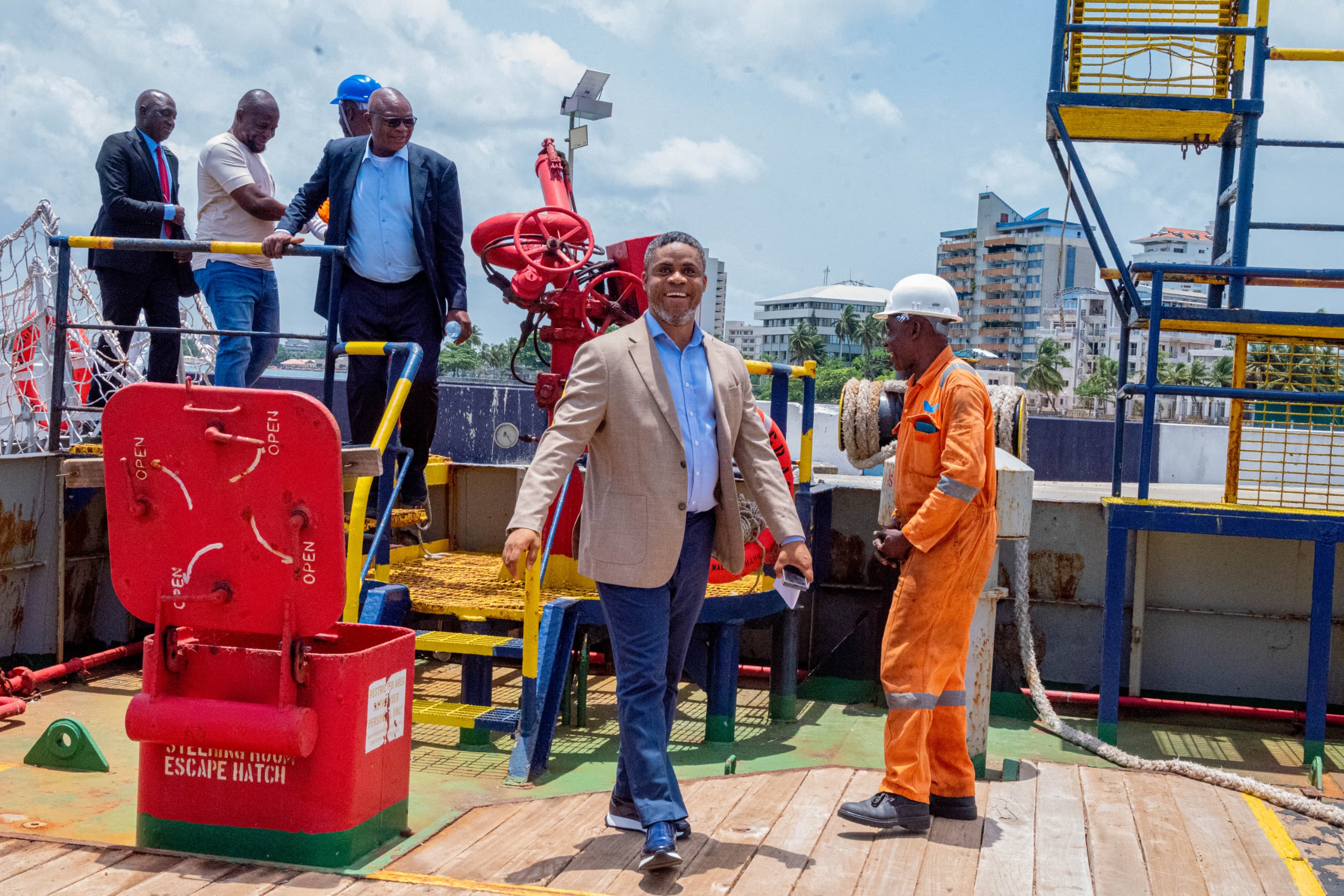 Iyk Edwin Anyadigibe inspecting engineering projects at Viscosupport